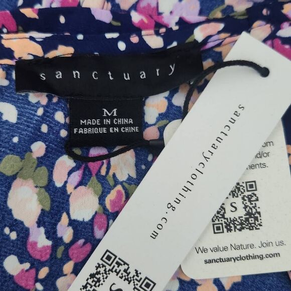 Sanctuary Matching Set Navy Floral Flirty Mini Skirt and Tank Top NWT Sz Medium - Picture 15 of 15